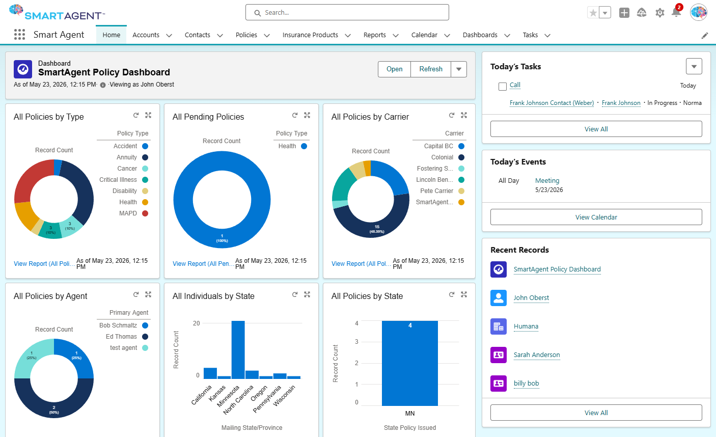 Smart Agent Policy Dashboard